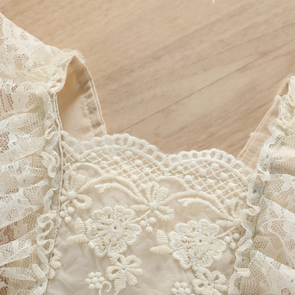 Lace Ruffle Baby Dress - Picture 3 of 12